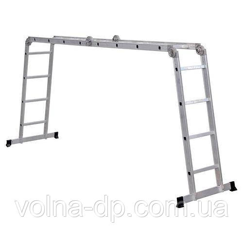 Сходи алюмінієвої 4х4 шарнірна Werk LC24160Q (102875) Сходи алюмінієвої 4х4 шарнірна Werk LC24160Q (102875)