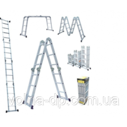 Сходи алюмінієвої 4х4 шарнірна Werk LC24160Q (102875) Сходи алюмінієвої 4х4 шарнірна Werk LC24160Q (102875)