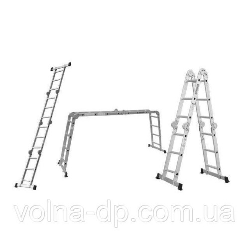 Сходи алюмінієвої 4х4 шарнірна Werk LC24160Q (102875) Сходи алюмінієвої 4х4 шарнірна Werk LC24160Q (102875)