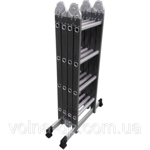 Сходи алюмінієвої 4х4 шарнірна Werk LC24160Q (102875) Сходи алюмінієвої 4х4 шарнірна Werk LC24160Q (102875)