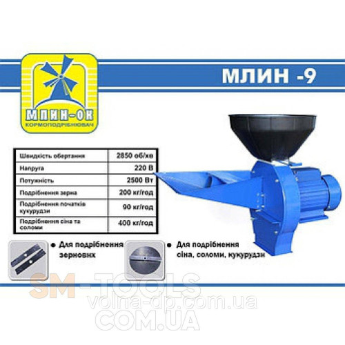 Кормоізмельчітель МЛИН-ОК МЛИН-9 Кормоізмельчітель МЛИН-ОК МЛИН-9