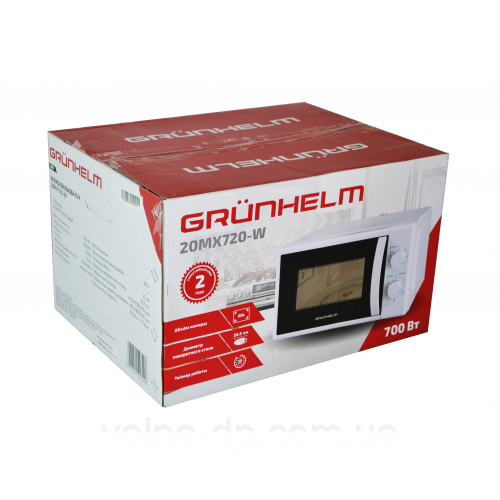 Мікрохвильова піч Grunhelm 20MX720-W (біла) 20л, 700Вт Мікрохвильова піч Grunhelm 20MX720-W (біла) 20л, 700Вт