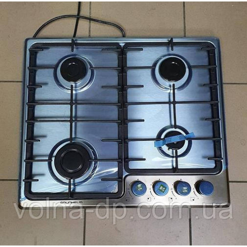 Газова варильна поверхня GRUNHELM GPG 6325 IF 4 конфорки, , нержавіюча сталь, газ-контроль Газова варильна поверхня GRUNHELM GPG 6325 IF 4 конфорки, , нержавіюча сталь, газ-контроль