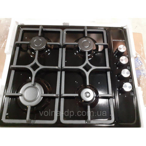 Варильна газова поверхня GRUNHELM GPG161B газ емаль метал (чорна)