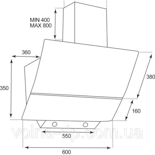 Витяжка кухонна GRUNHELM GVN 830 B