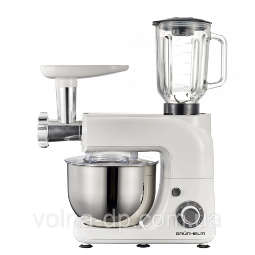Кухонна машина(комбайн) Grunhelm GKM0020, 1800 Вт, 6 швидкостей Кухонна машина(комбайн) Grunhelm GKM0020, 1800 Вт, 6 швидкостей