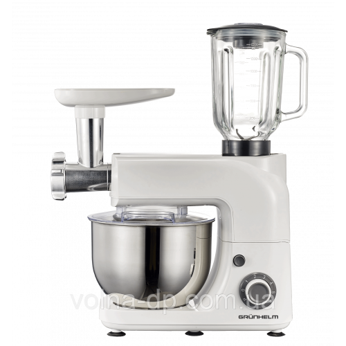 Кухонна машина(комбайн) Grunhelm GKM0020, 1800 Вт, 6 швидкостей Кухонна машина(комбайн) Grunhelm GKM0020, 1800 Вт, 6 швидкостей