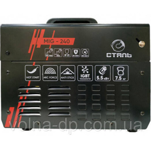 Зварювальний напівавтомат СТАЛЬ MIG-240 (901126) Зварювальний напівавтомат СТАЛЬ MIG-240 (901126)