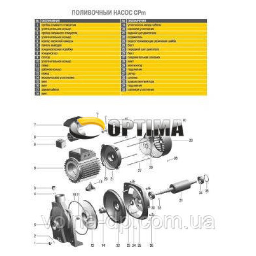 Насос відцентровий Optima CPm158A 1,3кВт