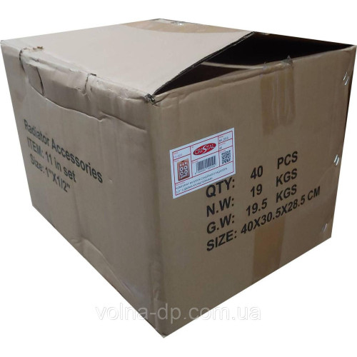 Комплект футорок секційного радіатора CRISTAL NR-2013 1/2" з 2-кронштейнами (HT 405) Комплект футорок секційного радіатора CRISTAL NR-2013 1/2" з 2-кронштейнами (HT 405)