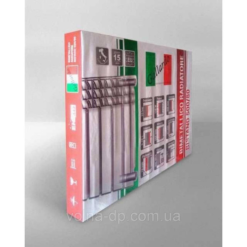 Радіатор біметалевий секційний GALLARDO BISTAND 500/80 (кратно 10) Радіатор біметалевий секційний GALLARDO BISTAND 500/80 (кратно 10)