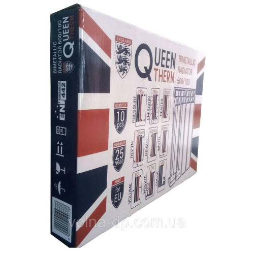Радіатор біметалевий секційний QUEEN THERM 500/100 (кратно 10) Радіатор біметалевий секційний QUEEN THERM 500/100 (кратно 10)