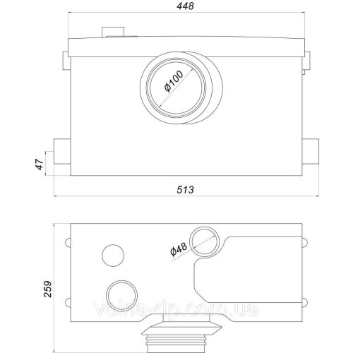 Каналізаційна установка VOLKS pumpe WC800