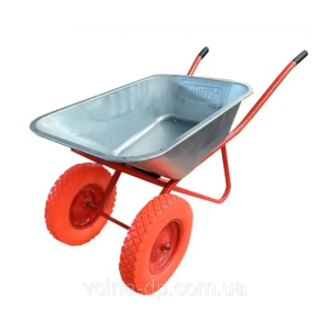 Тачка будівельна двоколісна WB6406WP BUDFIX, об"єм вода/пісок 90/170 л, вантажопідйомність 200 кг, вага 15 кг