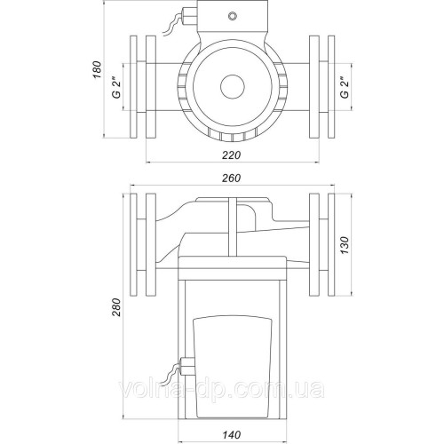 Насос циркуляційний фланцевий Optima OP50-180 245мм + кабель з вилкою