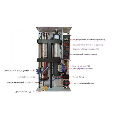 Електричний котел NEON WCSMG 6.0 кВт 220/380 В, модульний контактор Електричний котел NEON WCSMG 6.0 кВт 220/380 В, модульний контактор