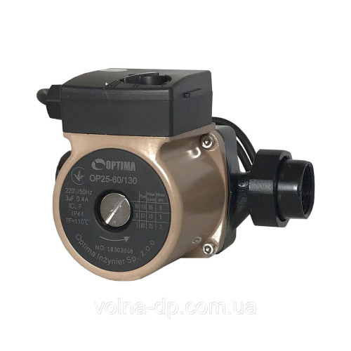 Насос циркуляційний Optima OP25-60 130мм + гайки, + кабель з вилкою Насос циркуляційний Optima OP25-60 130мм + гайки, + кабель з вилкою
