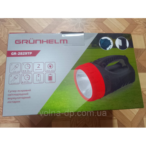 Світлодіодний акумуляторний ліхтарик GRUNHELM GR-2829 TP Світлодіодний акумуляторний ліхтарик GRUNHELM GR-2829 TP