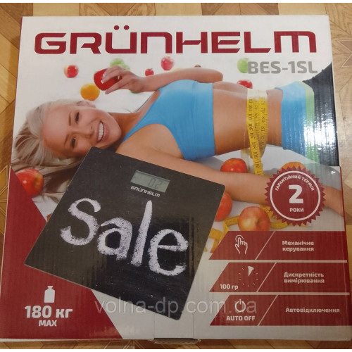 Ваги для ванної GRUNHELM BES-1SL (Sale) макс. вага 180кг