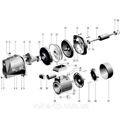 Насос центрогонний Optima JET100-PL 1,1кВт чугун довгий