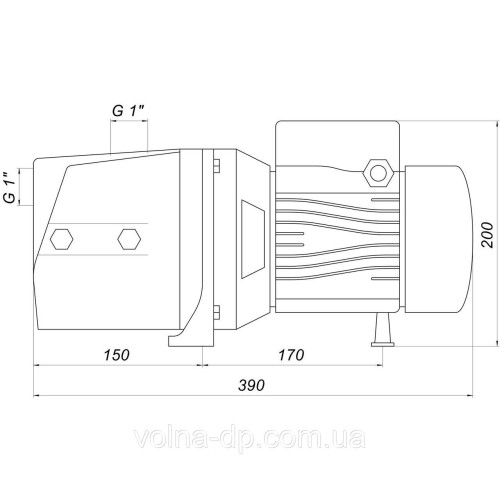 Насос центрогонний Optima JET100-PL 1,1кВт чугун довгий